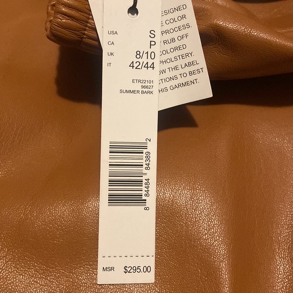 NWT Elie Tahari Faux leather pant - Picture 5 of 5